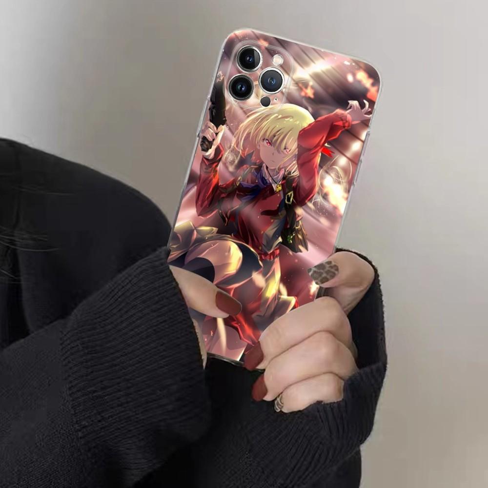 Anime Lycoris R-Recoil Phone Case for iPhone 15 8 7 6 6S Plus X SE 2020 XR XS 14 11 12 13 Mini Pro Max Mobile Case