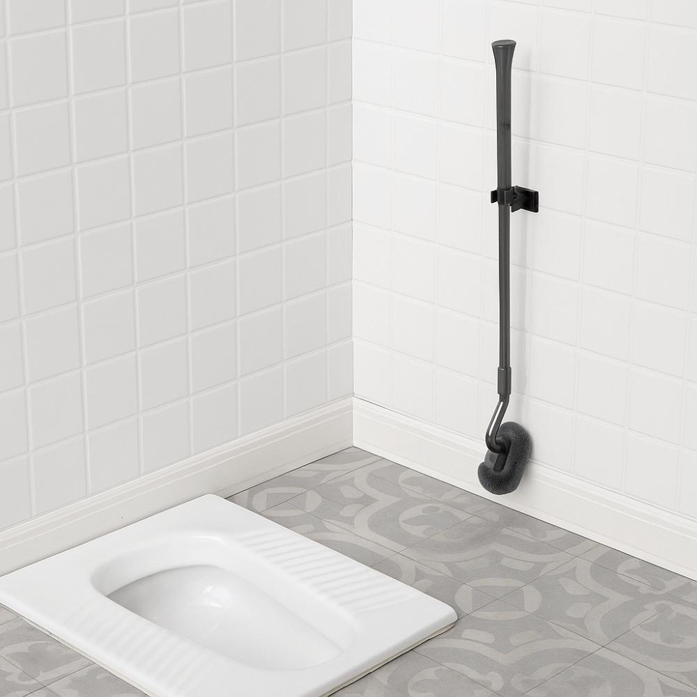 Hygienic Wall Mounted Toilet Brush S-Shaped Toilet Scrubber Hygienic Brush Closestool Brush  Home
