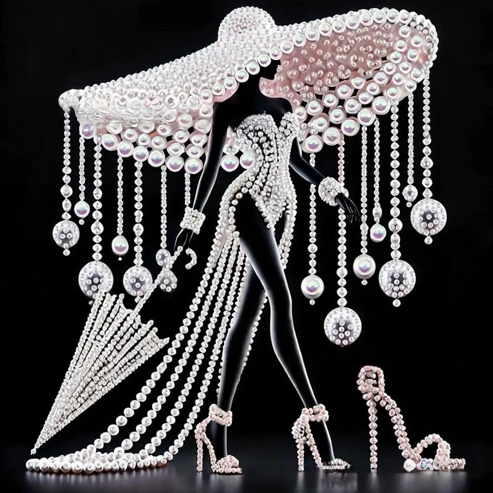 Elegante Dame Spezielle Form Diamantmalerei Set 5D DIY Kristall Strass Malerei Für Heimwanddekoration Kunstgeschenk X0D6