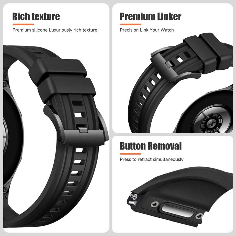 No Gaps Silicone Strap for Huawei Watch GT6 Pro 46mm Offical Soft  Adjustable Sport Straps for GT6Pro 46mm Quick Release Band
