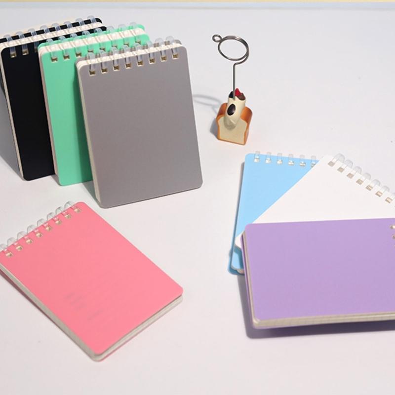 Pocket Size Notebook 128 Pages Soft Coil Binding Notebook Lined/Dotted/Gridded/Unruled for Daily Writing Note Taking