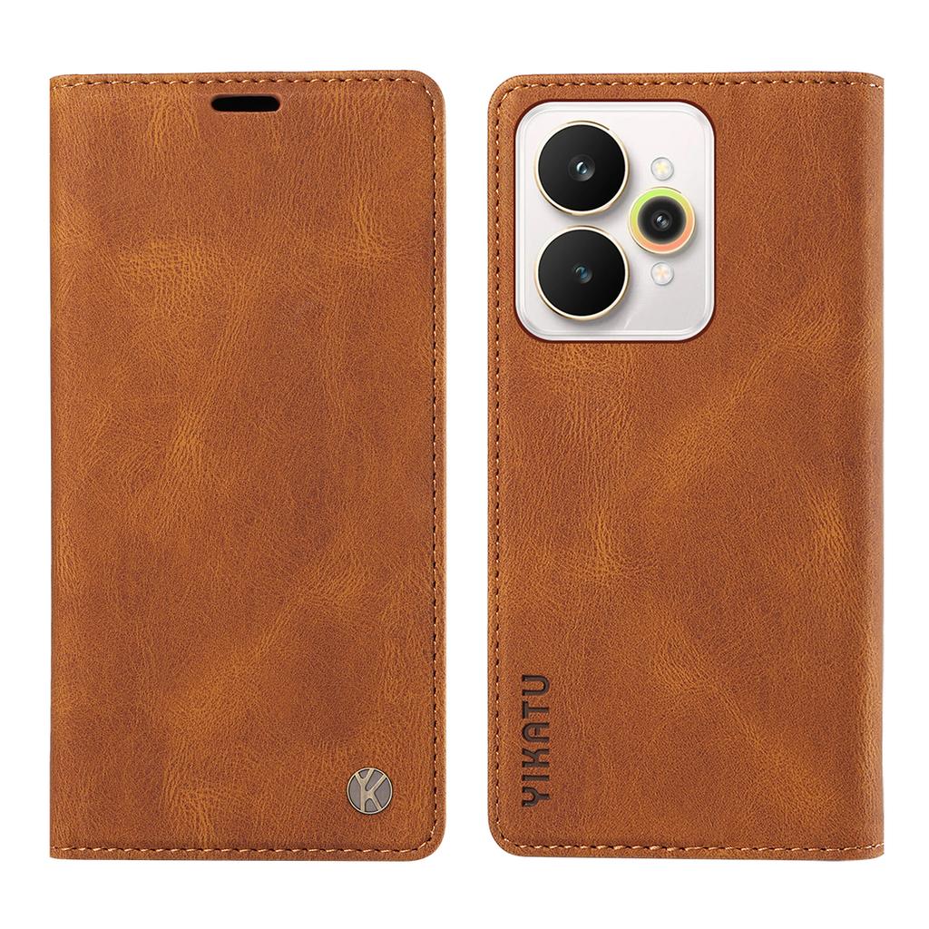 For Realme 15 Pro 5G/Realme 15 5G Leather Cover YIKATU YK-004 Skin-Touch Wallet Phone Cases