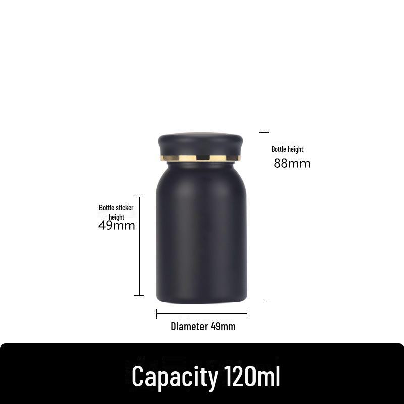 Hochwertige, mattschwarze 100-ml-PET-Medizinkapselflasche