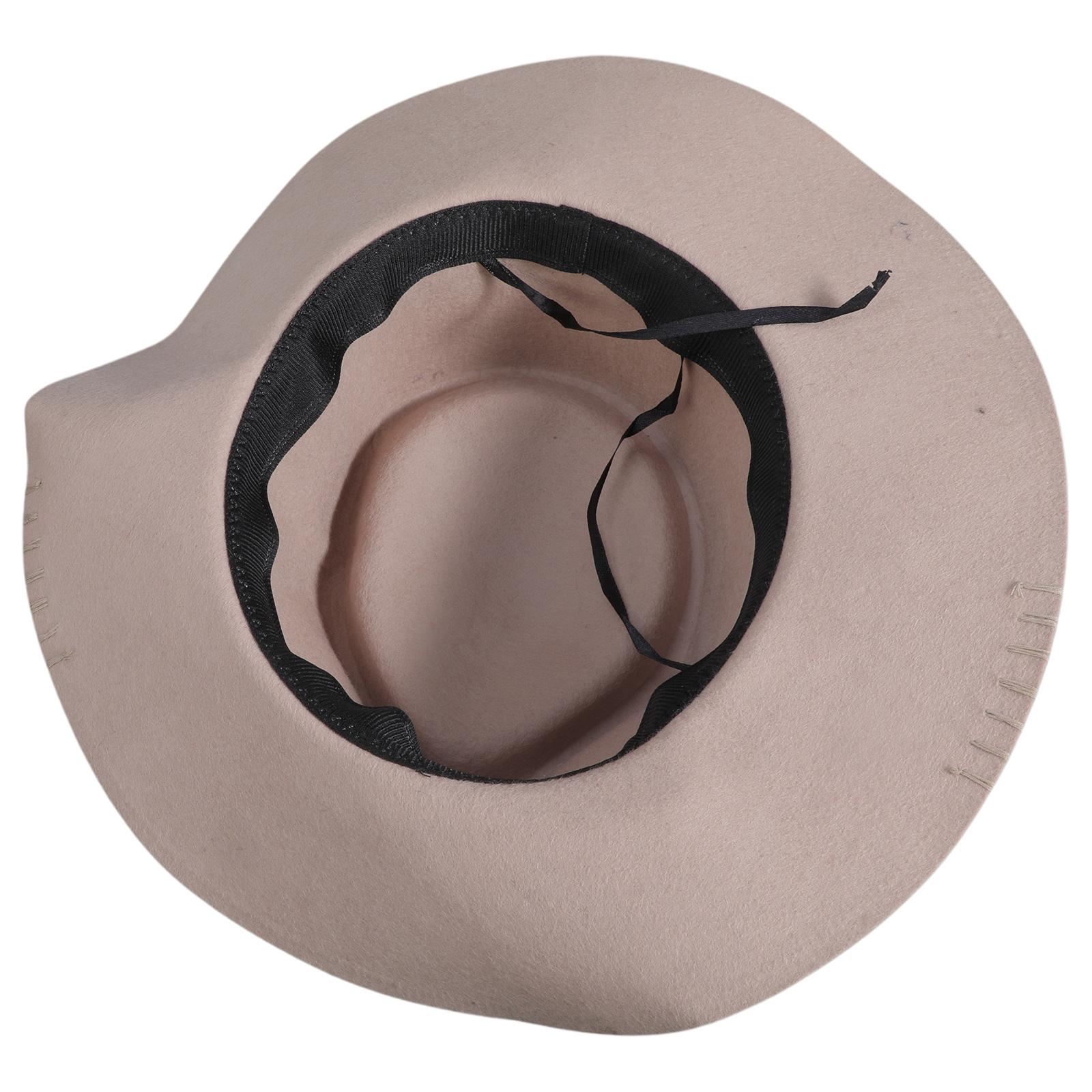 

Шерстяная шляпа-панама Homburg Экзотическая шляпа для женщин и мужчин Фотореквизит в стиле вестерн для мужчин и женщин Унисекс Головной убор оранжевый