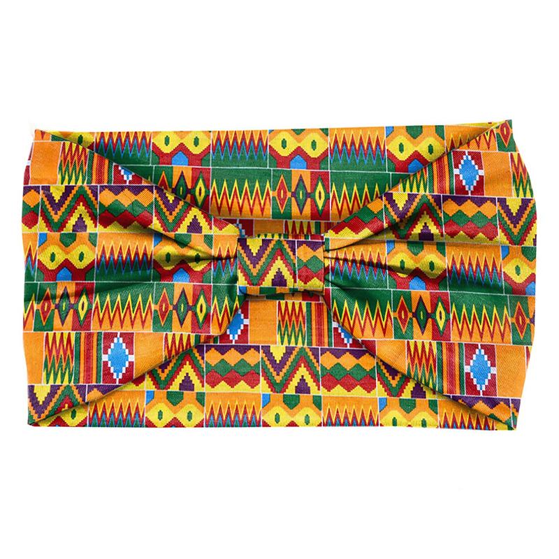 

Модная хлопковая эластичная повязка на голову с африканским узором и принтом в виде крученой резинки для волос, широкие повязки для волос, бандана, тюрбан, повязка на голову A3