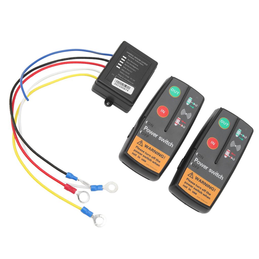 Wireless Winch Remote Control Kit 12V 24V Fast Response 50 Feet Accurate Control with Receiver For Truck ATV SUV