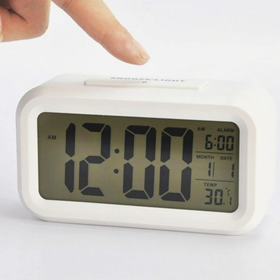 LED Digital Alarm Clock with Smart Night Light - Creative, Kid-Friendly Gift