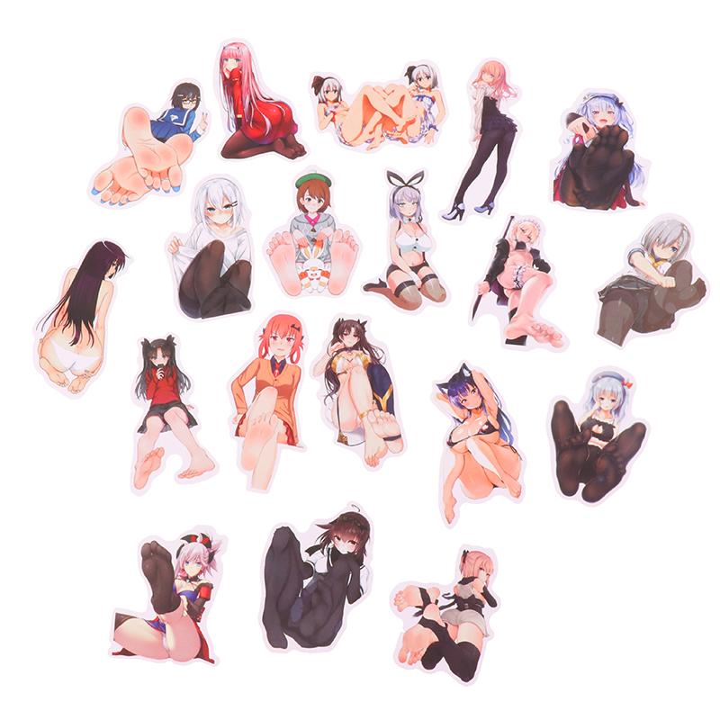 50 szt. Anime Sexy Foot Girl naklejki na laptopa etui na telefon gitara samochód deskorolka dekoracja