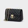 Sac à main en cuir véritable pour femme, petit sac carré, sac à bandoulière haut de gamme avec chaîne en diamant, nouvelle collection automne et hiver