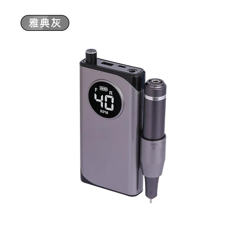 

35000/40000 об/мин электрическая дрель для маникюра профессиональный токарный станок для ногтей с ЖК-дисплеем перезаряжаемый инструмент для маникюрного салона