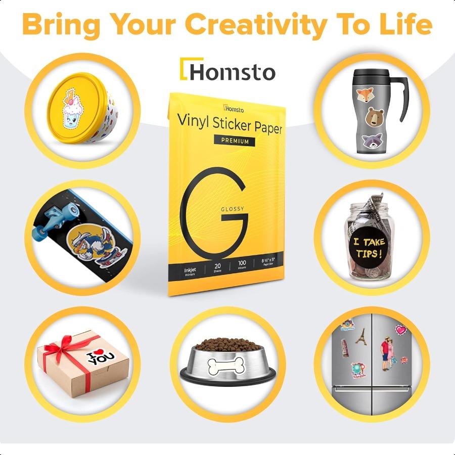 

Виниловая бумага для наклеек Премиальная глянцевая печатная бумага для наклеек для струйного принтера Быстросохнущая Водостойкая Устойчивая к царапинам St United States