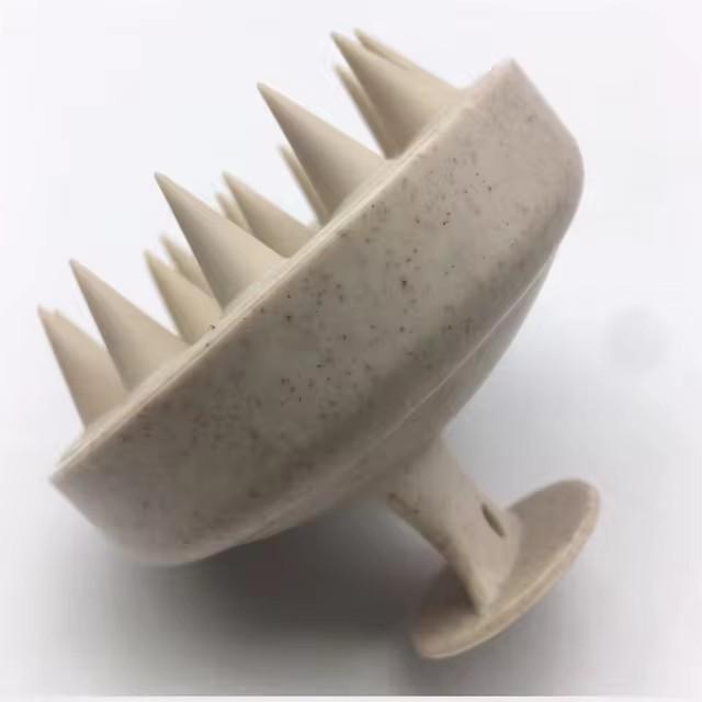 

Массажная щетка для кожи головы Силиконовая щетка для мытья волос Расческа для мытья волос Щетка для кожи головы Инструмент для салона красоты Аксессуары для ванной комнаты бежевый