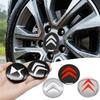 CITROËN 56mm Wheel Center Caps Stickers 3D Alloy Logo Emblem Badge Hub Decal for C3 C4 C5 C6 Berlingo Picasso (Set of 4 Pcs)
