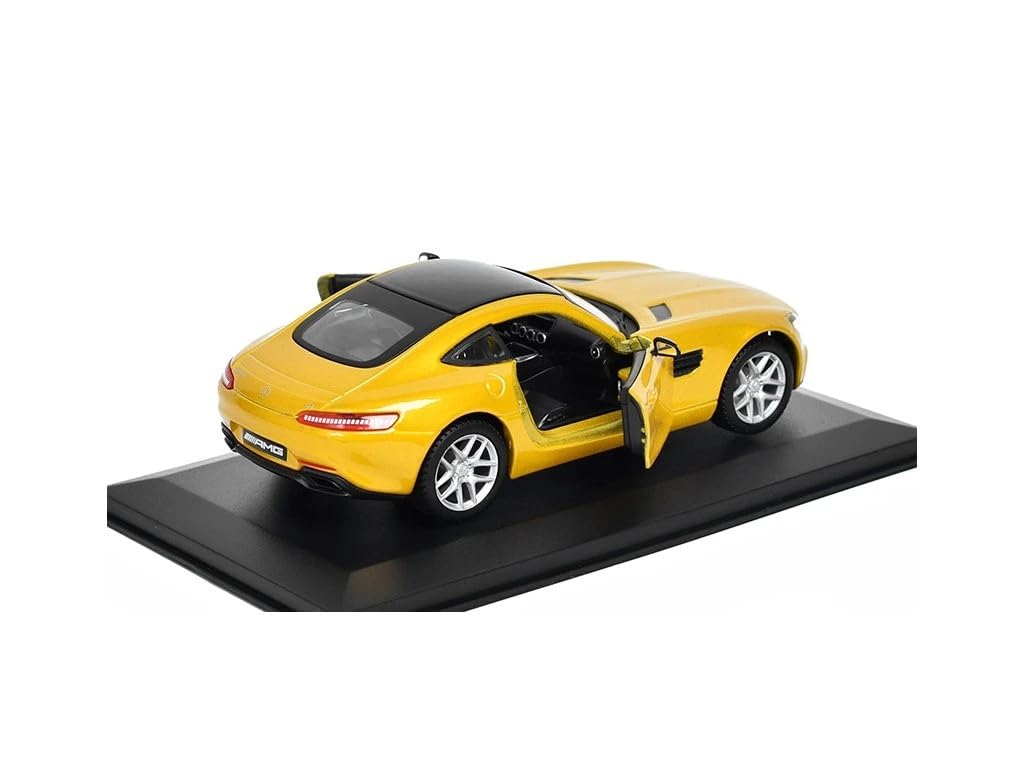 Bburago Mercedes-Benz Diecast Car 1/32 Scale Benz AMG GT (C190) 2016 (Yellow) [Parallel Import]