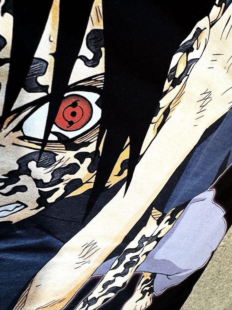 [USED] Naruto Sasuke Anime T-shirt, size XL
