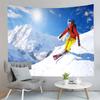 Winter Snow Mountain Tapestry Extreme Skiing Tapestry Natural Scenery Tapestry Home Living Room Bedroom Dorm Decor Tapestries