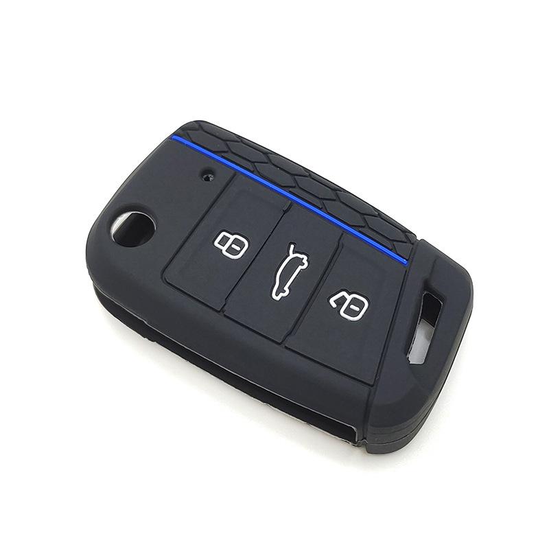 Siliconen autosleutelhoesje voor 17 Volkswagen modellen: Golf 7, Lamando, Tiguan, Touran