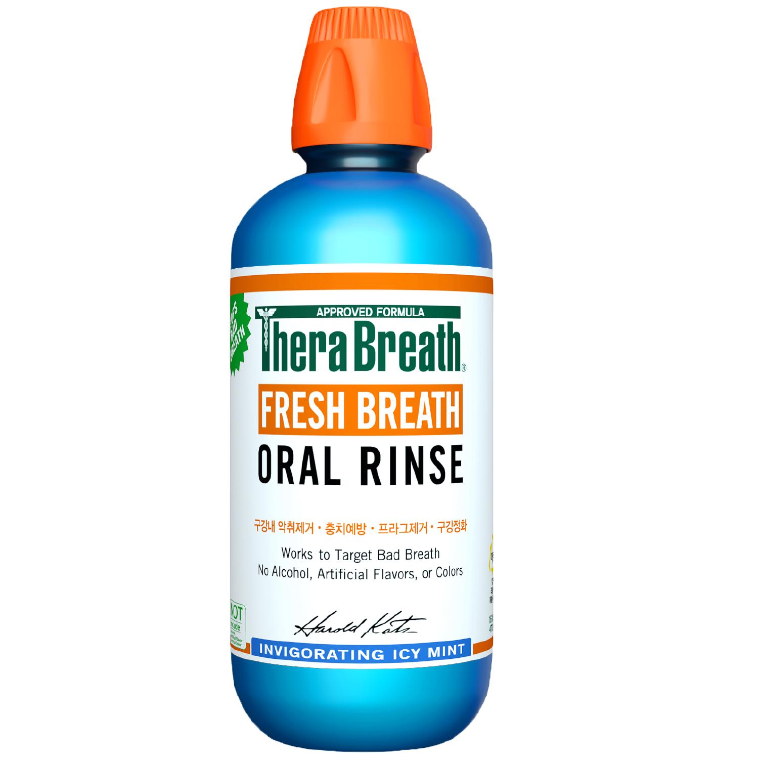 

Ополаскиватель для полости рта TheraBreath 473 мл 2 вида (мягкий/ледяной), выберите 1 Icy Mint 473ml