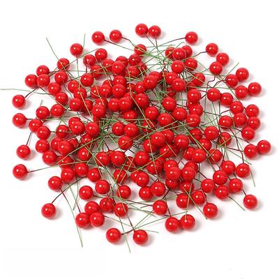 50/100Pcs Christmas Decoration Red Artificial Berry Xmas Tree Ornaments for Home Navidad New Year Decor Garland Gift Accessories