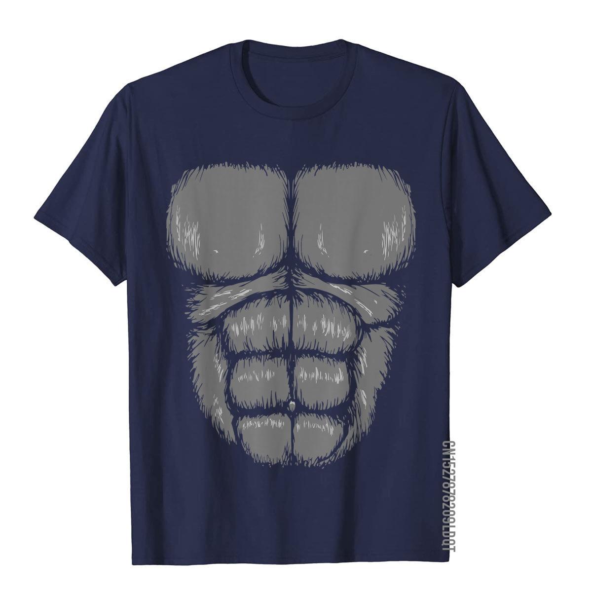 Halloween Funny Gorilla Monkey Belly Chest Costume Shirt TShirt Cotton Birthday Tops Shirts High Quality Unisexs T Shirt Youthful S