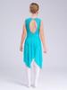 Kids Girls Ballet Dress Lyrical Dance Costume Dancewear Sleeveless Cut Out Gymnastics Leotard for Dancing Children Ice Skating Dresses