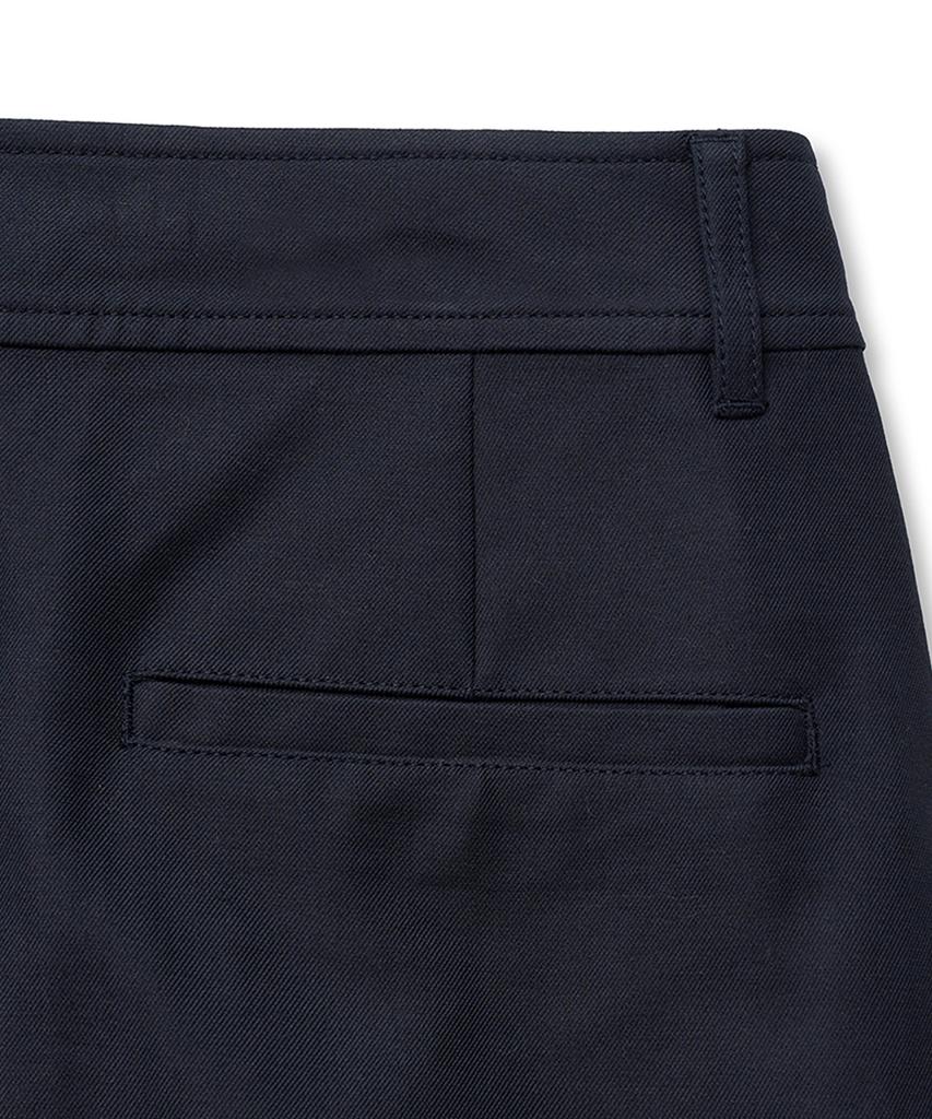 NOIRER FOR WOMAN Heavy Chino Midi Skirt (Navy)