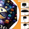 Custom Name Personalized PAC MAN Print Umbrella, Auto Open Close, 8‑Rib Sturdy Frame, Commute Camping Hiking Use, Birthday Gift