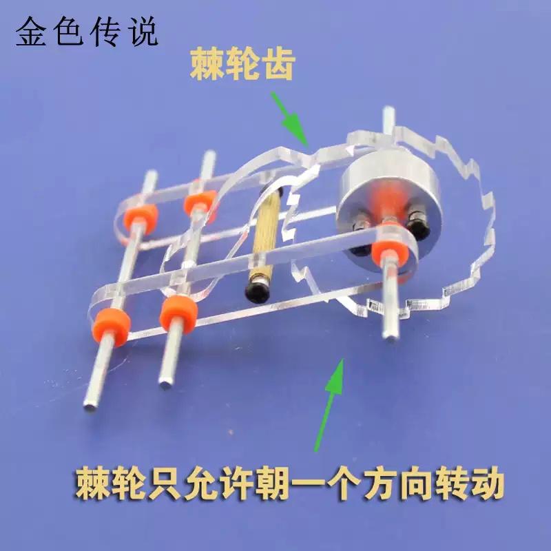 One-Way Rotation Gear Set,Thick Transparent Ratchet Pawl Mechanism DIY Kit for School Science Projects