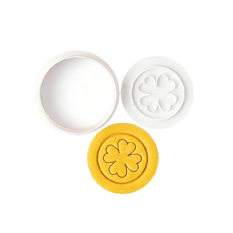 

Lucky Shamrock Shape Cookie Cutters Plastic Cookie Stamps For Patricks Day Themed Treats Irish Holiday Baking Supplies