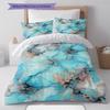 Green Marble Pattern Bedding Quilt Set Quilt Cover Pillowcase Home Decoration Gift (1 * Duvet Cover + 2 * Pillowcase, Without Core)
