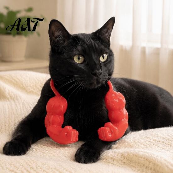 Pet Costume Props Cat Muscle Arms, Hilarious 3D Printed Muscular Creative Photo Shoulder Attachment for Feline Cosplay, Fun Interactive