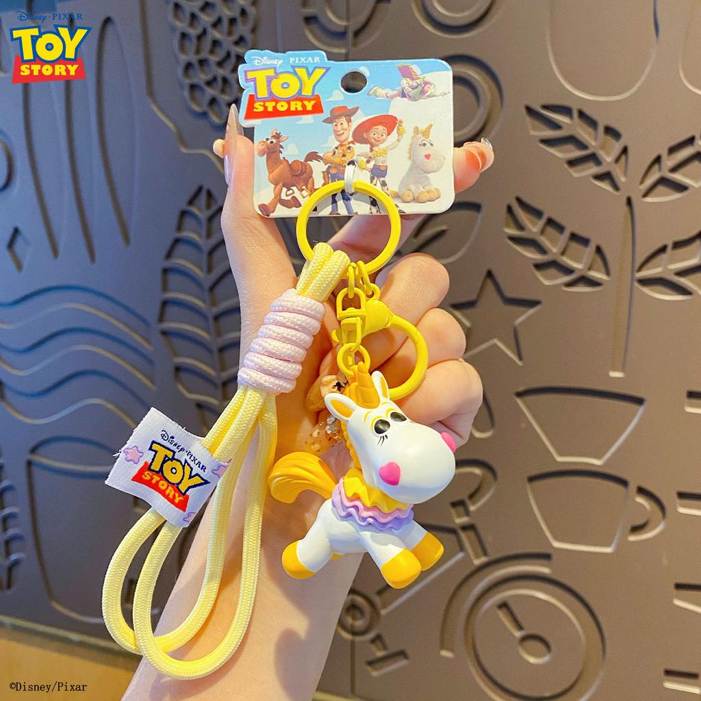 Disney Pixar Toy Story Schlüsselanhänger Pferd Einhorn Geflochtenes Seil Niedlicher Rucksack Tasche Anhänger Freund Geschenk Zubehör Spielzeugfiguren