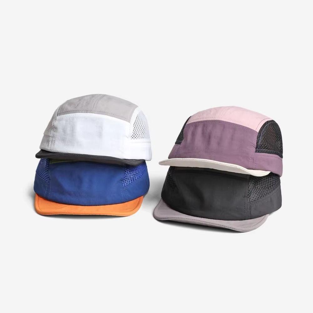 UV Protection Sun Visor Cap Quick Drying Color Splicing Hat Mesh Baseball Cap  Outdoor Camping