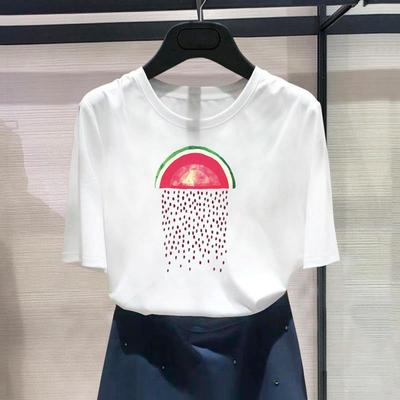 Asian Size-Print Ladies Watermelon Fruit 90s Trend Cute  Female T Clothing Casual Women's Summer Top Graphic Tee Fashion Short Sleeve T-shirt