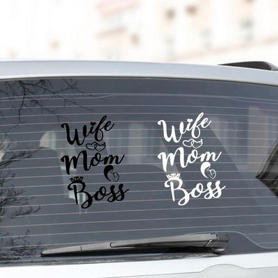 Manželka Máma Šéfka Nálepka na auto Dekorativní nálepky na nárazník Nálepky na okno auta Vodotěsné nálepky na okno a nárazník Nálepky na karoserii nákladního auta Pro