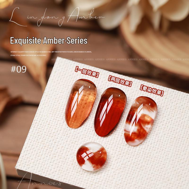 

Ennis Linglong Amber Series Nail Gel: 2025 Autumn/Winter Tortoiseshell Amber for Salons Only