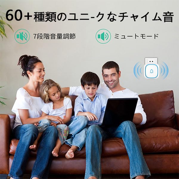 SleeZOO Wireless IP66 Waterproof and Transmitter and Wireless No Installation Light Loud Can Be Heard 300M Wireless Sound and Light Memory Blue 7