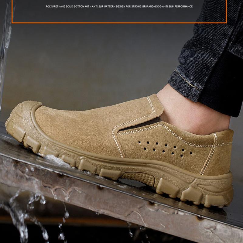 New Men's Anti Scalding Welding Shoes Anti-smash Anti Puncture Safety Shoes Work Sneakers Indestructible Shoes Wear Resistant