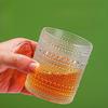 Embossed Glass Cup Vintage Dot Pattern Drinking Glasses for Water Milk Coffee Juice Highball Mugs Retro Kitchen Barware