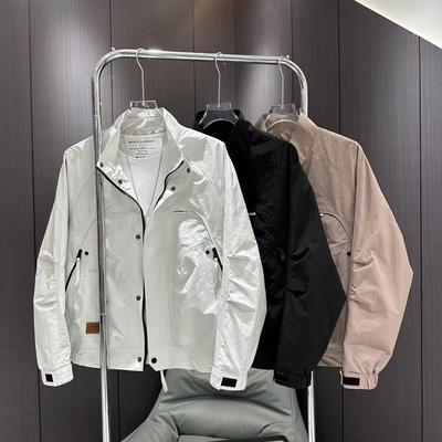 Spring And Autumn Coat Men'S New Stand-Up Collar Tooling Trendy Brand Men'S Jacket Versatile Fashion Jacket Men