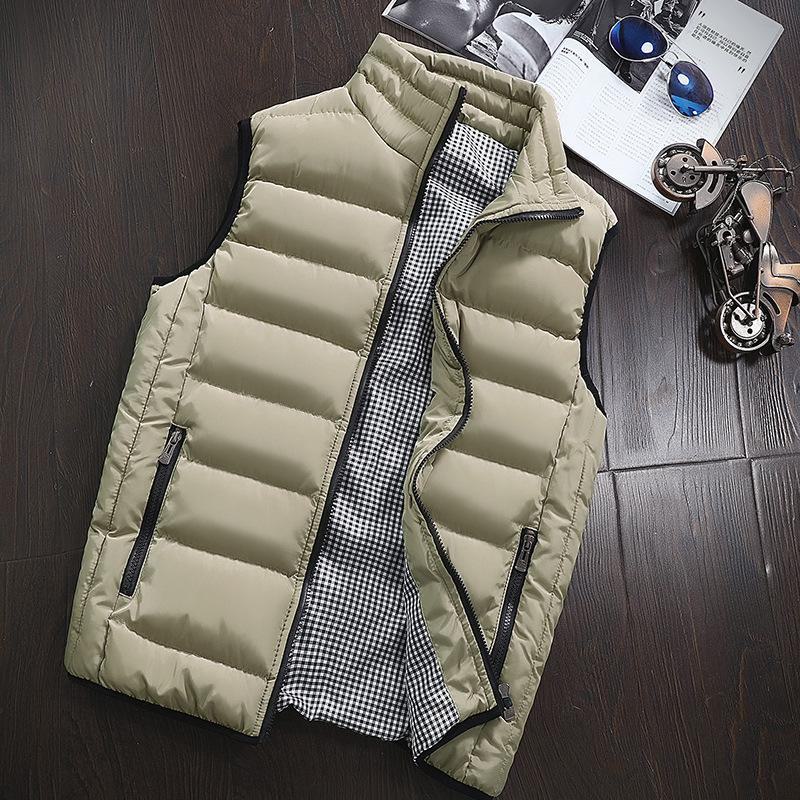 Men’s Autumn/Winter Korean Style Warm Vest – Trendy, Handsome, Thick, 10 Colors