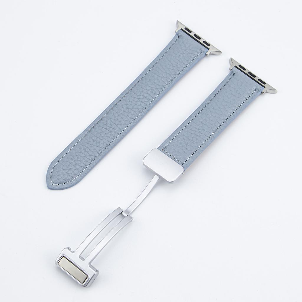 Classic Leather Magnetic Buckle Strap for Apple Watch 8 45mm 41mm Ultra 49mm Geniune Leather Band for iWatch Series 7 6 5 38mm 41mm 40mm