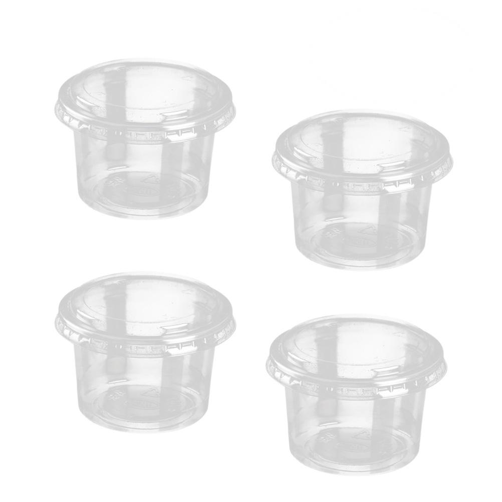 

100 шт. прозрачный контейнер с крышкой контейнеры крышки стаканчик для желе закуски мороженое стаканчики для йогурта