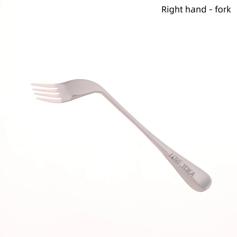 

Посуда Изогнутая ложка вилка Самостоятельное кормление Снижение давления на запястье Снижение давления на запястье Посуда Под углом для пожилых пациентов