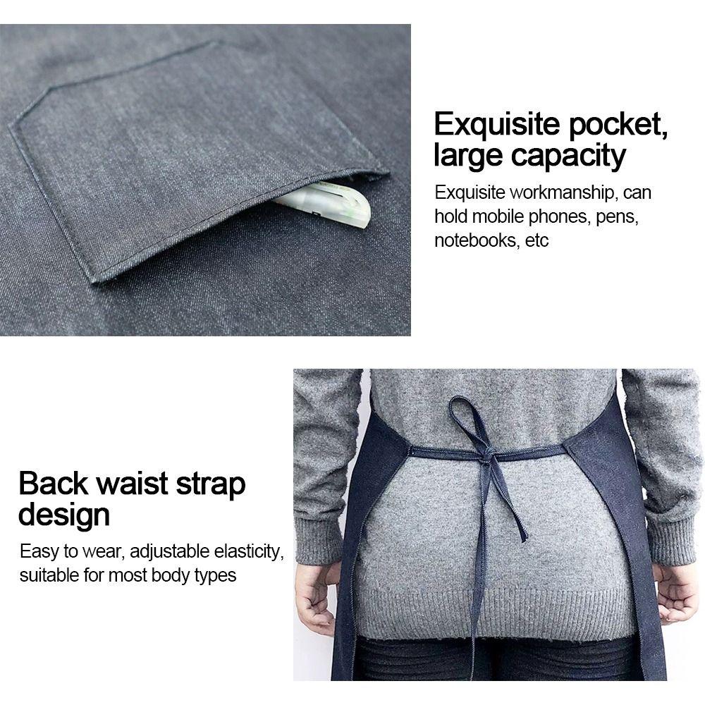 New Unisex Cowboy Apron Wear-resistant Thickened Work Apron With 1 Pockets Waiter Apron