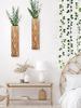 3pcs Bohemian Style Wall Vases Wooden Flower Vase Dried Flower Decor Fake Plant Home Decoration