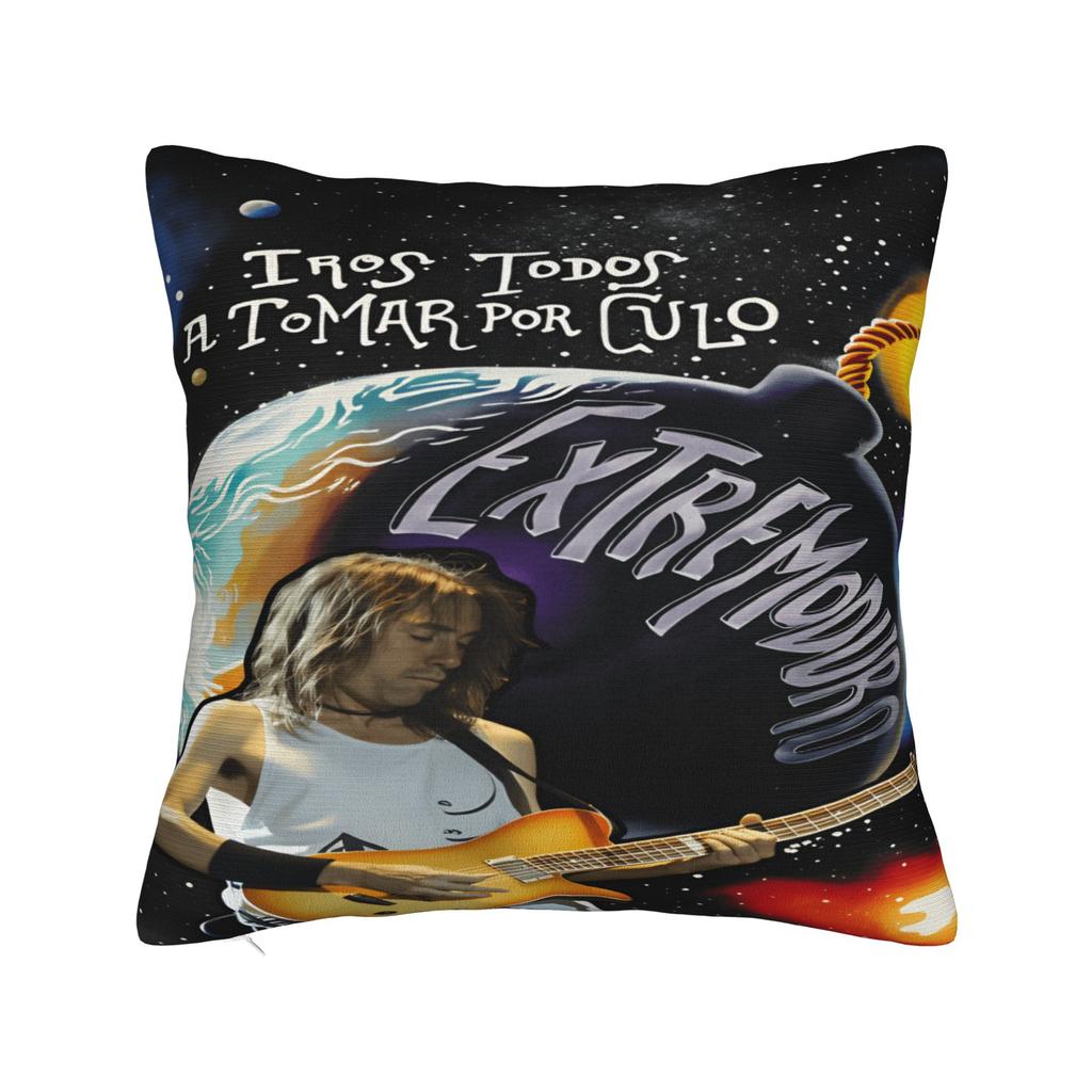 Rock Extremoduro Band Whales and Sun Pillow Cover  Square Cushion Cover Fashion Pillow Case For Sofa Bedroom Home Decor