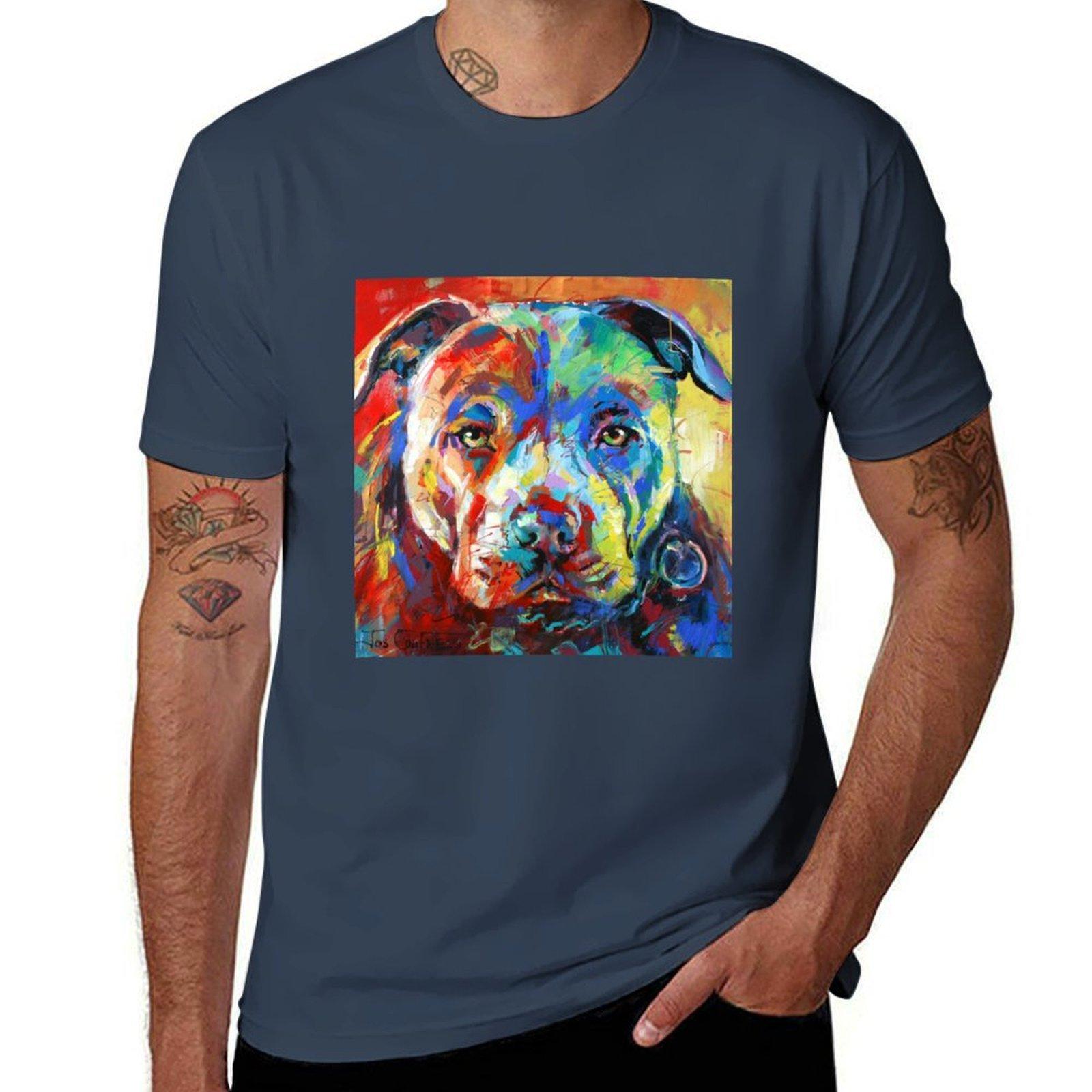 Stafforshire Bull Terrier TShirt Vintage Style Printed Top S