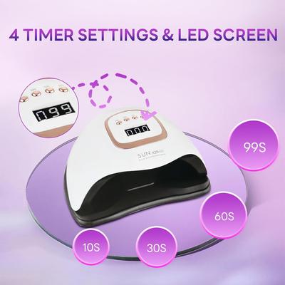 380W UV Nail Lamp 81 LEDs Nail Dryer with Handle Design Quick-drying Manicure Lamp for Curing All Nails Gel Nail Art Tools
