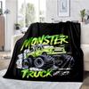 Truck Theme Printed Blanket - Perfect for Couch, Bed, Travel & Outdoor Use | Machine Washable, Cozy & Durable.